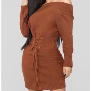Brown dress from Fashion Nova